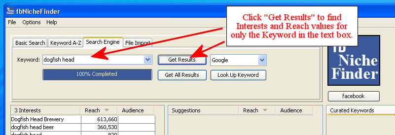 Search Engine Keyword Searching